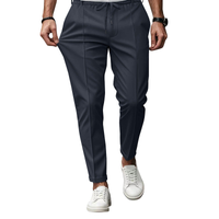 Stefan | Herren Elegante Hose Smart Flexibler Bund Business Komfort in Dunkelblau