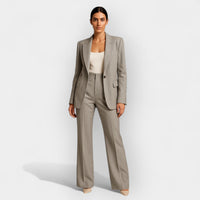 Marlène | Damen Hosenanzug Gerade Passform Elegant Business Modern in Grau