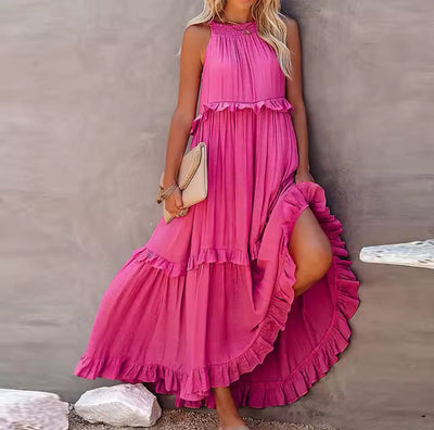 Ärmelloses Sommerkleid wit Bauchabdeckung