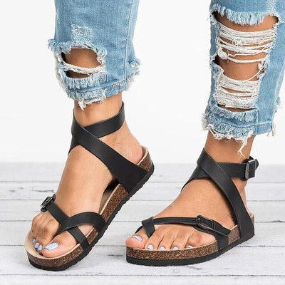 Fauxa | Stilvolle Sandalen mit Kunstleder und Schnalle