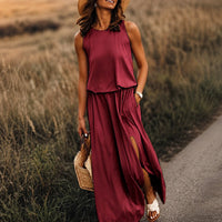 Edna - Lässiges Boho-Maxikleid aus Modal in Rot