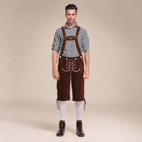Thomas - Vintage-Oktoberfest-Hosenträger-Set in Schwarz / Braun