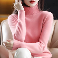 Letizia - Stilvoller Rollkragenpullover in Fuchsia
