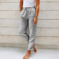 Stacy - Bequeme Damenhose aus leichtem Stoff in Grau