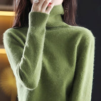 Letizia - Stilvoller Rollkragenpullover in Grün