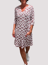 Jazmin - Lässiges Midikleid mit Rüschen in Braun