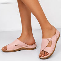 Alfryda - Bequeme Sandalen mit freiem Zehenbereich in Rosa