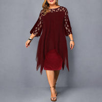 Annika - Elegantes Kleid mit femininer Silhouette in Rotwein