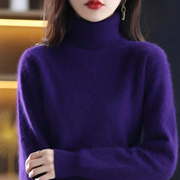 Letizia - Stilvoller Rollkragenpullover in Violett