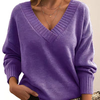 Mollie - Luftiger Damenpullover mit entspanntem Design in Lila