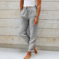 Dyan - Damenhose mit Zugband für einen lässigen Stil in Grau