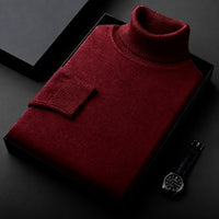Amara - Stilvoller Rollkragenpullover in Rot