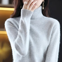 Letizia - Stilvoller Rollkragenpullover in Grau