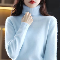 Letizia - Stilvoller Rollkragenpullover in Himmelblau