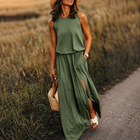Edna - Lässiges Boho-Maxikleid aus Modal in Grün