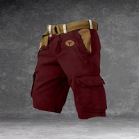 Cole - Komfortable Cargo-Shorts für Herren, ideal für Abenteuer in Rot