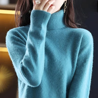 Letizia - Stilvoller Rollkragenpullover in Marineblau