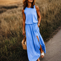 Edna - Lässiges Boho-Maxikleid aus Modal in Blau