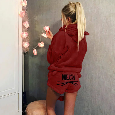 Marie - damen pyjama oberteil und shorts set