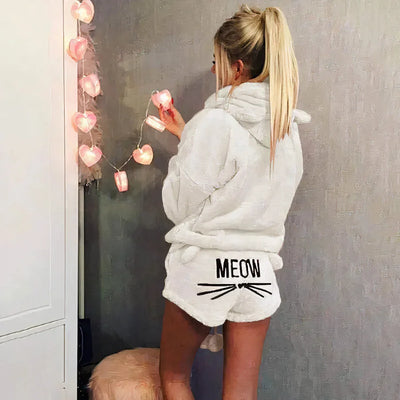 Marie - damen pyjama oberteil und shorts set