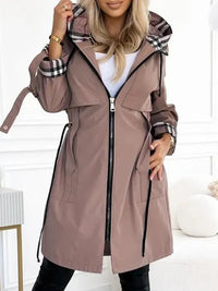Romy | Lange Sportlich-Chice Jacke in Braun