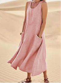 Johanna Maxi Sommerkleid | Dein bestes Sommerkleid! in Rosa
