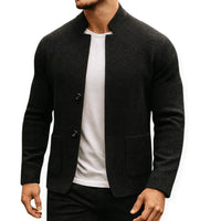 Jonas | Moderner Strickblazer in Schwarz