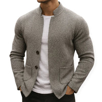 Jonas | Moderner Strickblazer in Grau