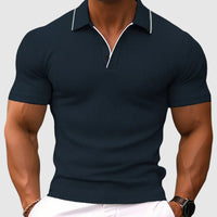 Maximilian | Herren Klassisches Poloshirt in Dunkelblau