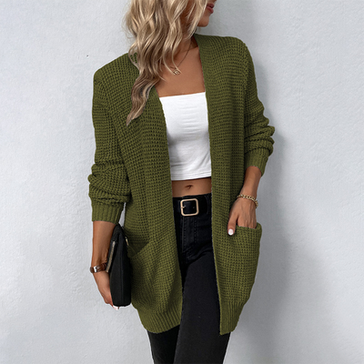 KARINA - Luxuriöse lange Fleece-Strickjacke für Damen