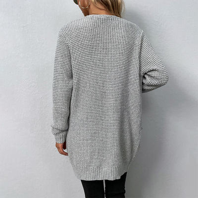KARINA - Luxuriöse lange Fleece-Strickjacke für Damen
