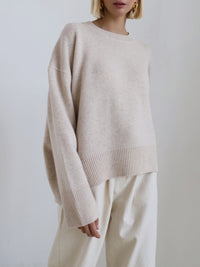 Frauke | Lässig Warmer Strickpullover in Beige