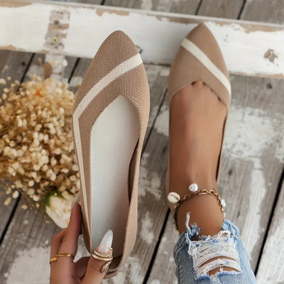 Stricko | Atmungsaktive Flachstrickschuhe für Frauen