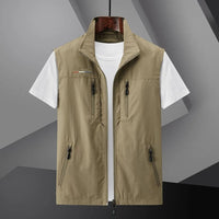 Karlo | Herren Ärmellose Outdoor Steppweste in Khaki