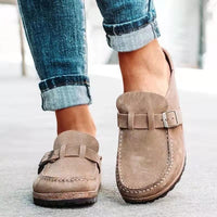 Hedda | Raffinierte orthopädische Hausschuhe für Damen in Taupe