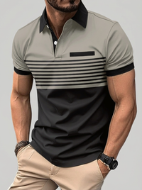 Moderne weiche Sommer-Polo-Shirt in Khaki