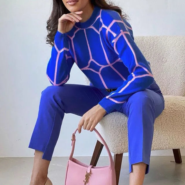 Kühnes geometrisches Sweatshirt