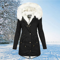 VICTORIA  - Winter Fellfutter Parka Jacke  Für Frauen in Schwarz