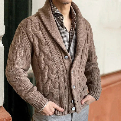 Warmer Herren-Kardigan für Herbst und Winter