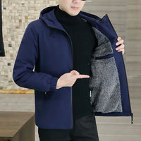 Xander - 2025 Mode Jacke mit Kapuze Windjacke in Blau
