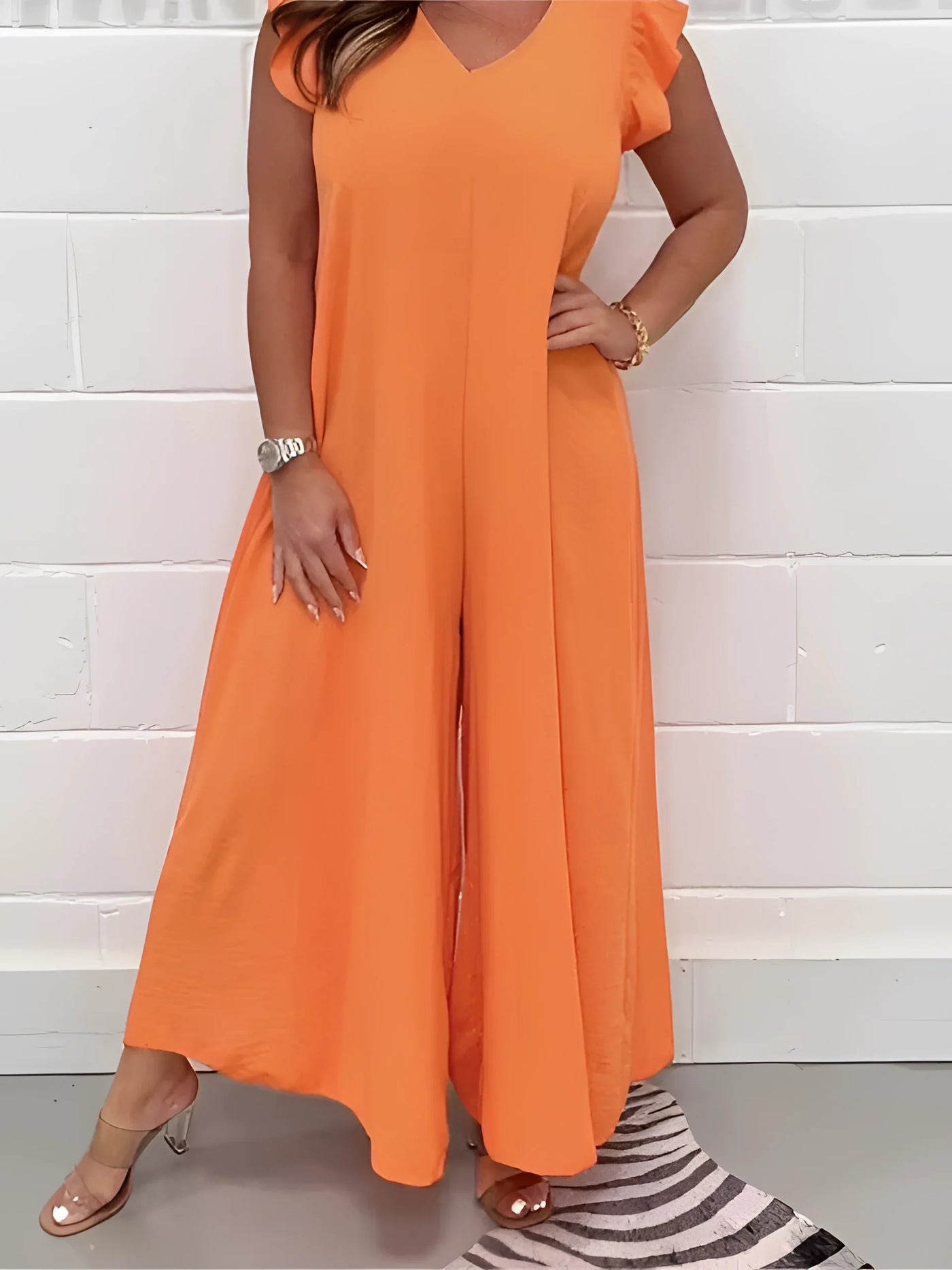 Florrie - Ärmelloser Damen Jumpsuit mit weitem Bein - Lässiger Einteiler