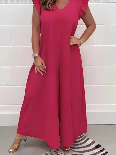 Florrie - Ärmelloser Damen Jumpsuit mit weitem Bein - Lässiger Einteiler