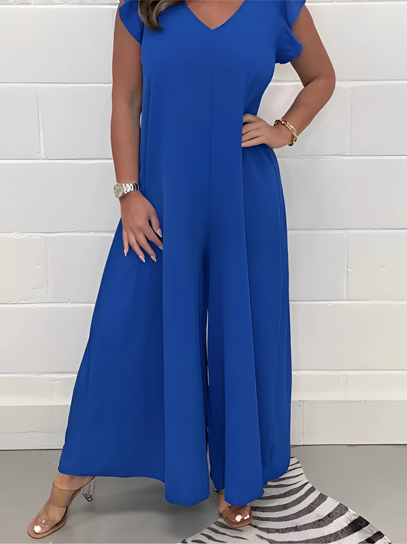 Florrie - Ärmelloser Damen Jumpsuit mit weitem Bein - Lässiger Einteiler