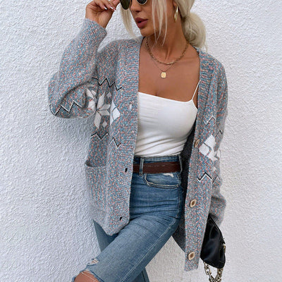 Zitaran | Warme Damen Strickjacke mit Langen Ärmeln
