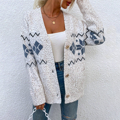 Zitaran | Warme Damen Strickjacke mit Langen Ärmeln