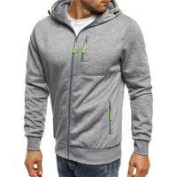 Lässiger Herren-Hoodie mit Reißverschluss und Komfort für Alltag und Freizeit in Hellgrau