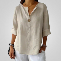 Elin | Damen Leinenhemd Luftig und Zeitlos in Beige
