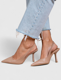 Beige Leder