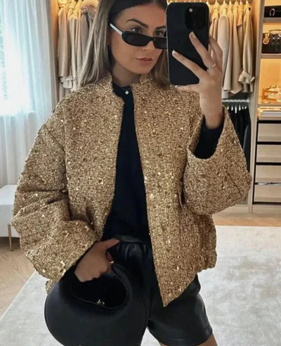 Heilena | Trendy Pailletten-Jacke für Frauen