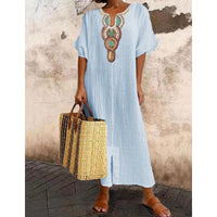 Damen Sommer Maxikleid in Blau
